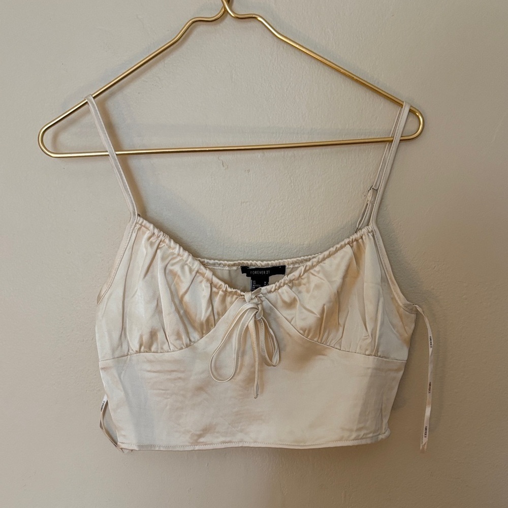 Forever 21 Cream Camisole with Spaghetti Straps